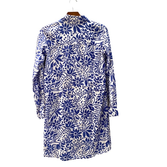 Original Roberta Roller Rabbit Dress Blue White Long Sleeve Button Down - Picture 3 of 11